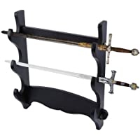 Zetiling Soporte de Espada de Tres Niveles Montaje en Pared- Soporte de suspensión de Soporte de Katana Samurai Sword…